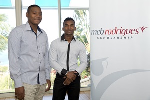 MCB Rodrigues scholarship, scholars posing for photos